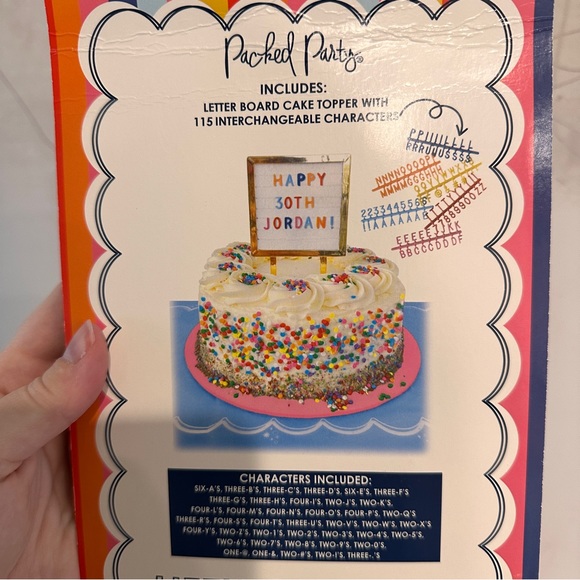 Celebrate in Style: Set of 2 Birthday Cake Toppers - Letter Board & Candelabra - Picture 3 of 5